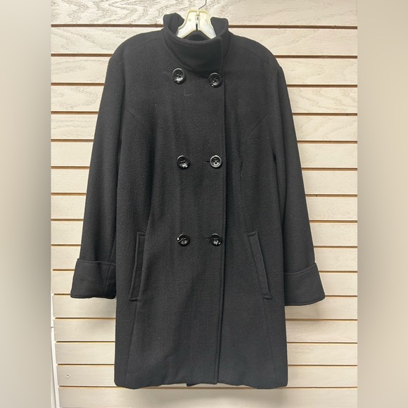 Relativity Classic Black Pea Coat - Picture 1 of 6